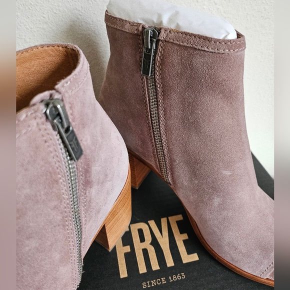 NEW FRYE Danica Peep Bootie 8.5 Dusty Rose - Picture 3 of 9